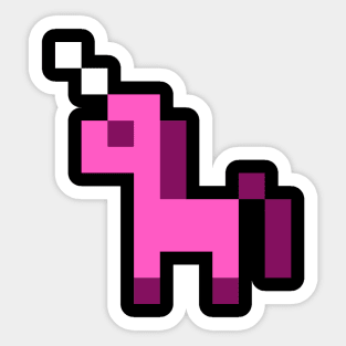 Pink Pixel Unicorn Sticker